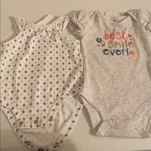 2 babygirl bodysuits